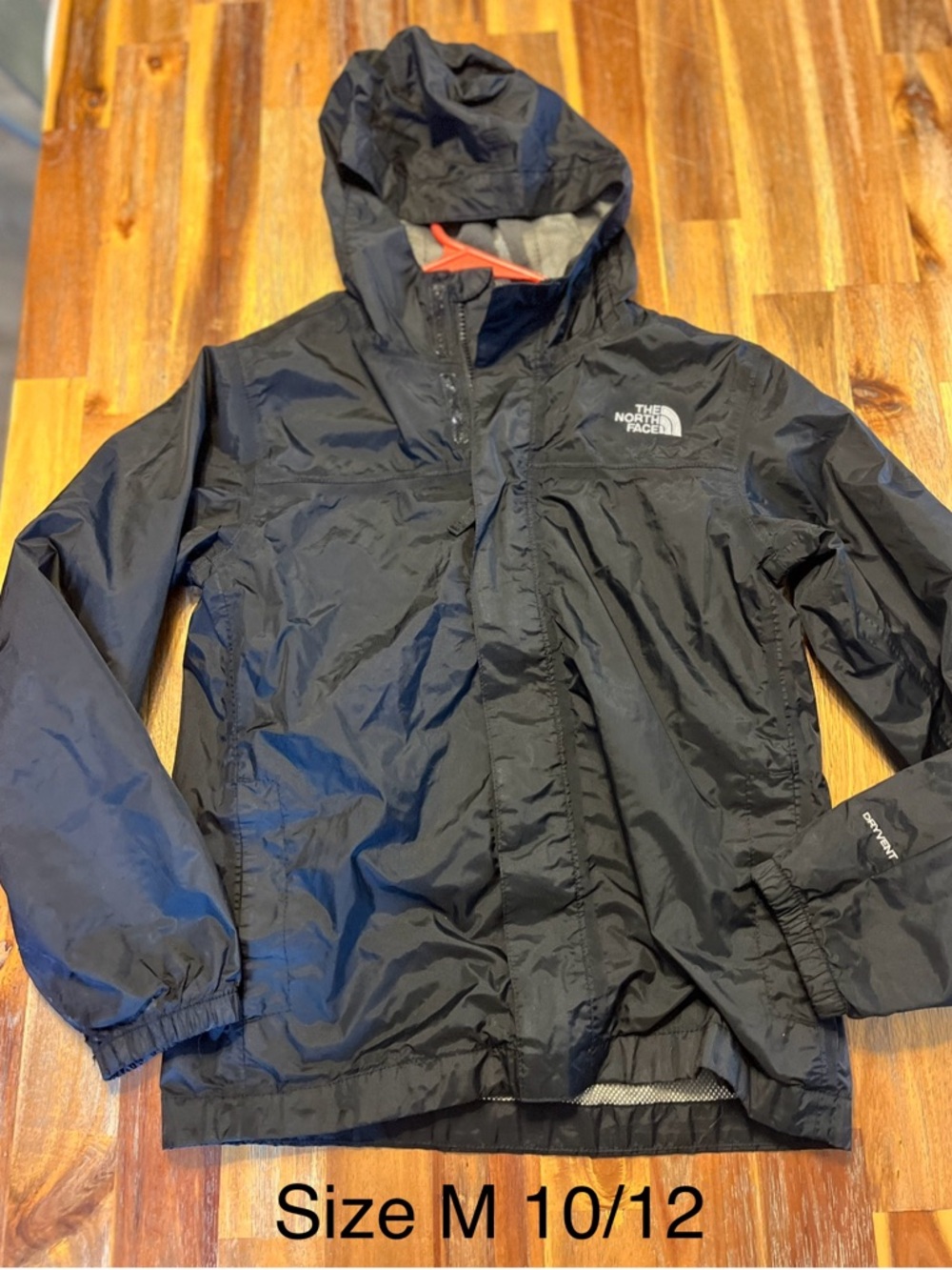 The North Face Black Kids' Hooded Rain Jacket